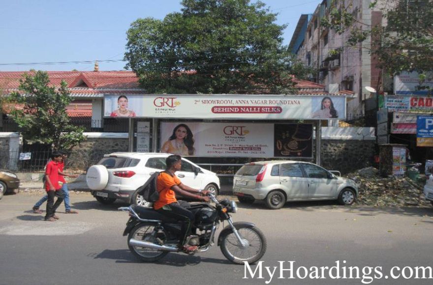 OOH Advertising Chennai, Bus Shelter Hoardings Agency at Ayappan temple Bus Stop in chennai